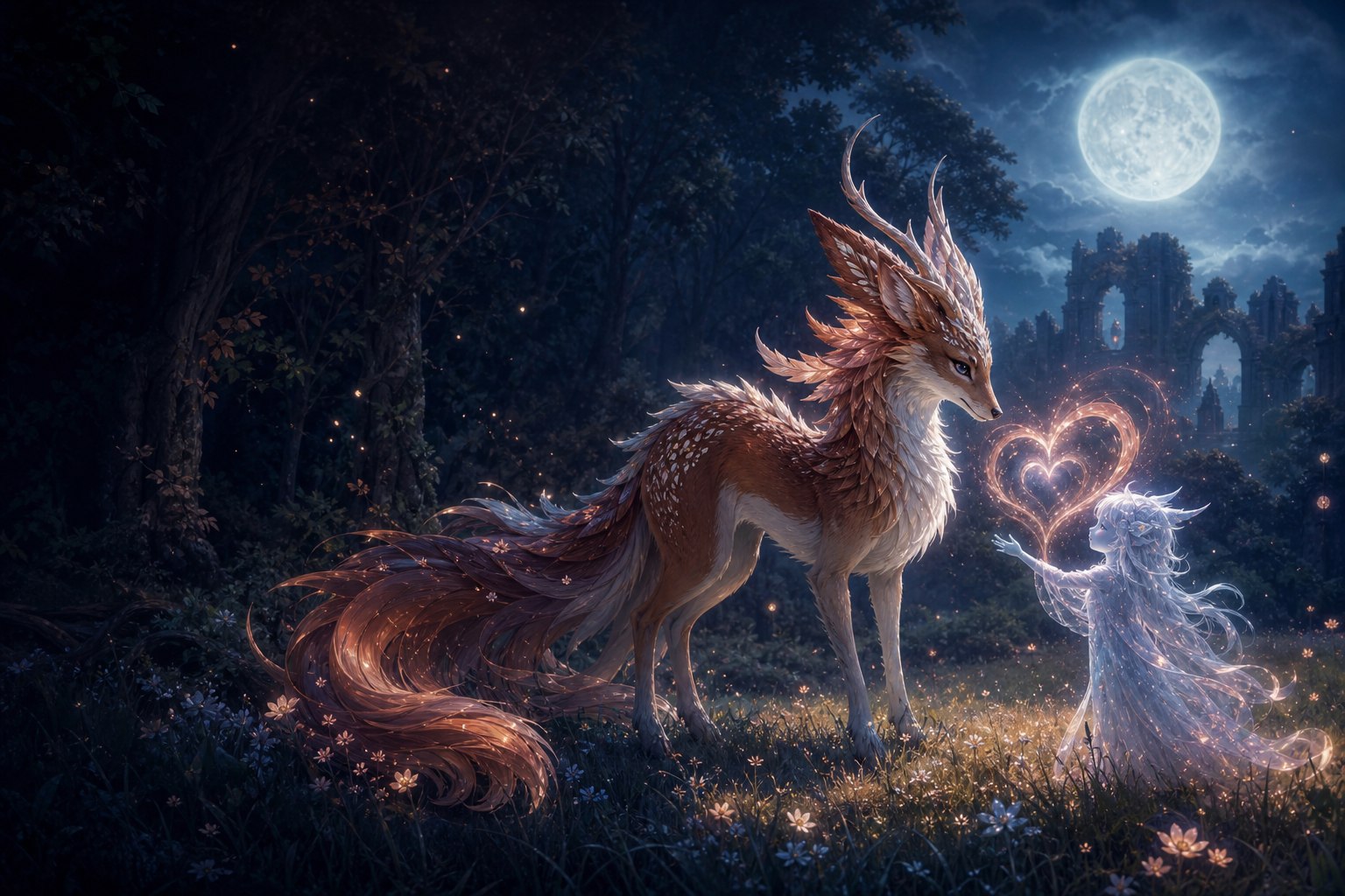 Anima forming a bond with a wild Pero
